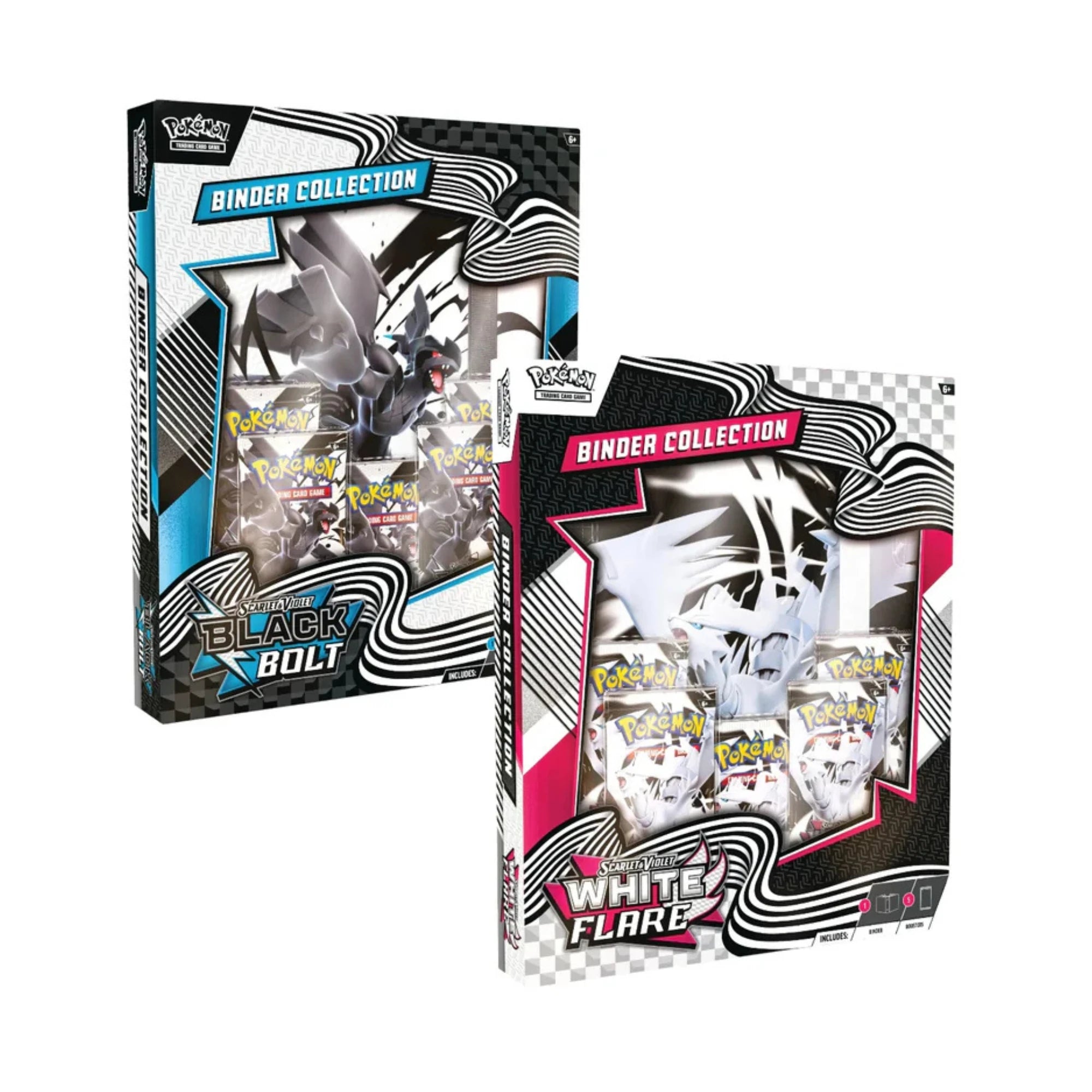 Schwarze Blitze & Weiße Flammen - Ordner Kollektion