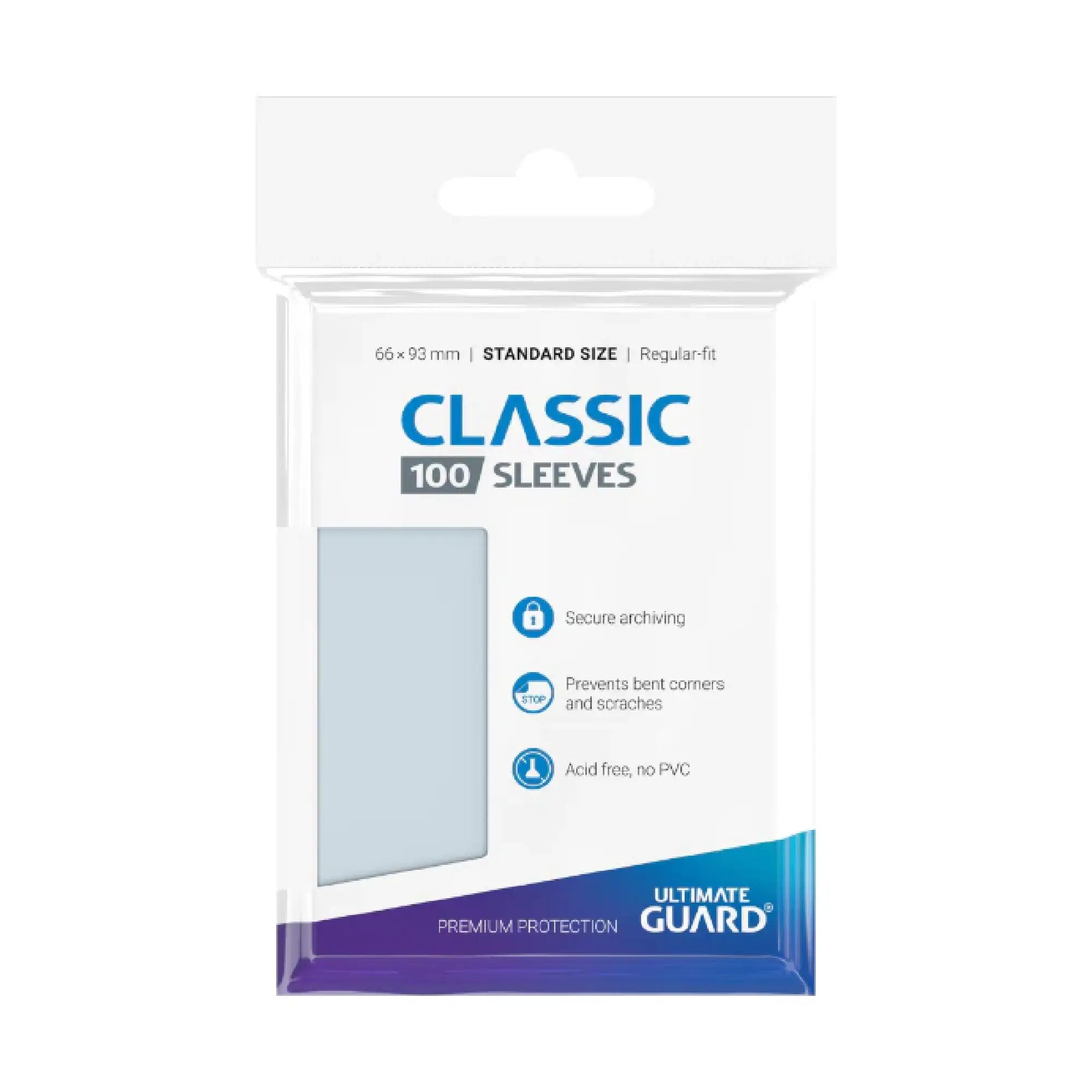 Ultimate Guard Classic Sleeves 66x93mm (100 Pack) - Captain Card